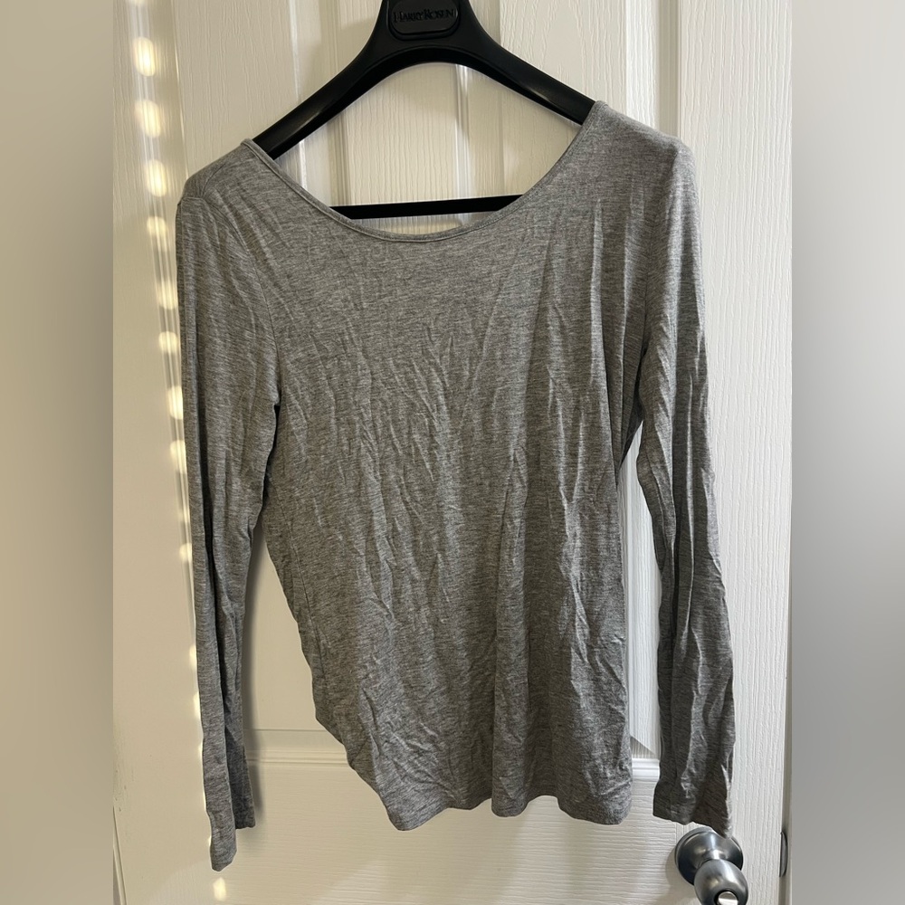 Tobi Heather Gray Long Sleeve Top